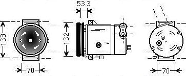 Ava Quality Cooling DWAK018 - Компресор, кондиціонер avtolavka.club