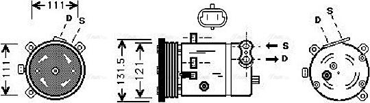 Ava Quality Cooling DWAK038 - Компресор, кондиціонер avtolavka.club