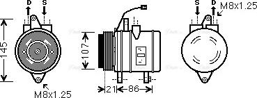 Ava Quality Cooling DWAK079 - Компресор, кондиціонер avtolavka.club