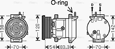 Ava Quality Cooling DWAK071 - Компресор, кондиціонер avtolavka.club