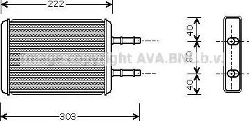 Ava Quality Cooling FD 6355 - Теплообмінник, опалення салону avtolavka.club