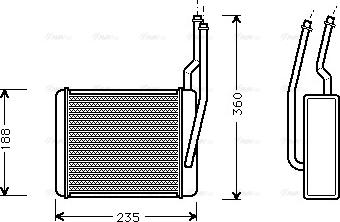 Ava Quality Cooling FD 6356 - Теплообмінник, опалення салону avtolavka.club