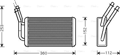 Ava Quality Cooling FD 6316 - Теплообмінник, опалення салону avtolavka.club