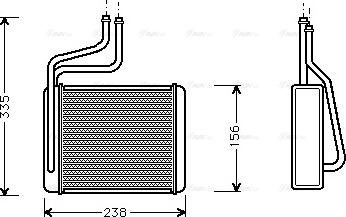 Ava Quality Cooling FD 6286 - Теплообмінник, опалення салону avtolavka.club