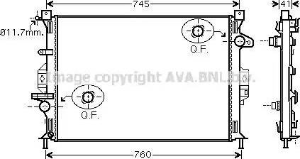 Ava Quality Cooling FD 2424 - Радіатор, охолодження двигуна avtolavka.club