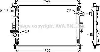 Ava Quality Cooling FD 2423 - Радіатор, охолодження двигуна avtolavka.club