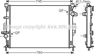 Ava Quality Cooling FD 2422 - Радіатор, охолодження двигуна avtolavka.club
