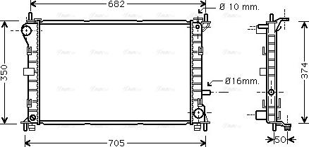 Ava Quality Cooling FD 2379 - Радіатор, охолодження двигуна avtolavka.club