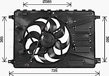 Ava Quality Cooling FD7554 - Вентилятор, охолодження двигуна avtolavka.club