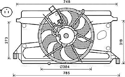 Ava Quality Cooling FD7573 - Вентилятор, охолодження двигуна avtolavka.club