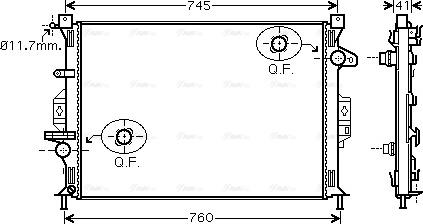 Ava Quality Cooling FDA2424 - Радіатор, охолодження двигуна avtolavka.club