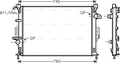 Ava Quality Cooling FDA2423 - Радіатор, охолодження двигуна avtolavka.club