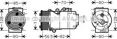 Ava Quality Cooling FDK497 - Компресор, кондиціонер avtolavka.club