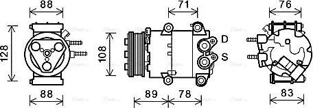 Ava Quality Cooling FDAK571 - Компресор, кондиціонер avtolavka.club