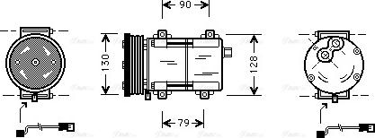 Ava Quality Cooling FDAK284 - Компресор, кондиціонер avtolavka.club