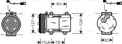 Ava Quality Cooling FDAK281 - Компресор, кондиціонер avtolavka.club