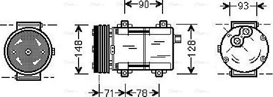 Ava Quality Cooling FDAK277 - Компресор, кондиціонер avtolavka.club