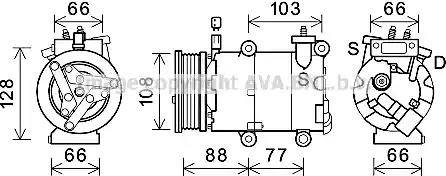 Ava Quality Cooling FDK585 - Компресор, кондиціонер avtolavka.club