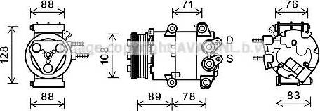 Ava Quality Cooling FDK571 - Компресор, кондиціонер avtolavka.club