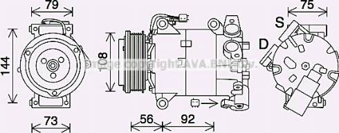 Ava Quality Cooling FDK636 - Компресор, кондиціонер avtolavka.club