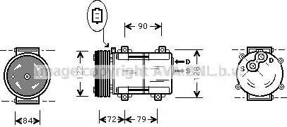 Ava Quality Cooling FD K351 - Компресор, кондиціонер avtolavka.club