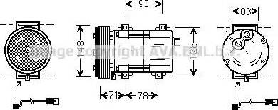 Ava Quality Cooling FD K283 - Компресор, кондиціонер avtolavka.club