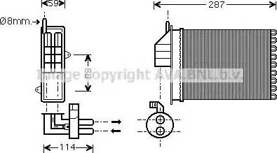 Ava Quality Cooling FT 6259 - Теплообмінник, опалення салону avtolavka.club