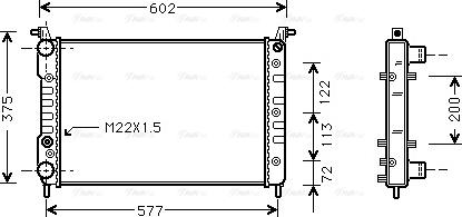 Ava Quality Cooling FT 2224 - Радіатор, охолодження двигуна avtolavka.club