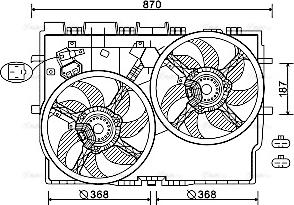 Ava Quality Cooling FT7585 - Вентилятор, охолодження двигуна avtolavka.club