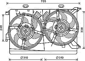 Ava Quality Cooling FT7608 - Вентилятор, охолодження двигуна avtolavka.club