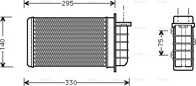 Ava Quality Cooling FTA6191 - Теплообмінник, опалення салону avtolavka.club