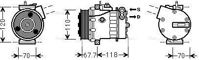 Ava Quality Cooling FTAK384 - Компресор, кондиціонер avtolavka.club