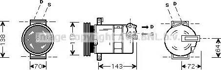 Ava Quality Cooling FT K086 - Компресор, кондиціонер avtolavka.club