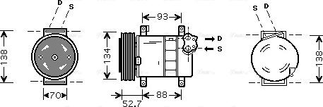 Ava Quality Cooling FT K088 - Компресор, кондиціонер avtolavka.club