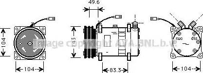 Ava Quality Cooling FT K324 - Компресор, кондиціонер avtolavka.club