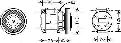 Ava Quality Cooling HDAK019 - Компресор, кондиціонер avtolavka.club