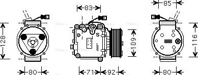 Ava Quality Cooling HDAK169 - Компресор, кондиціонер avtolavka.club