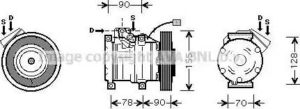 Ava Quality Cooling HD K167 - Компресор, кондиціонер avtolavka.club