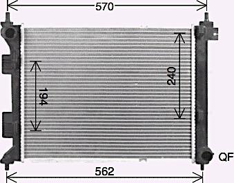 Ava Quality Cooling HY2479 - Радіатор, охолодження двигуна avtolavka.club