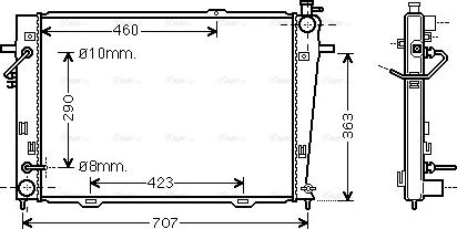 Ava Quality Cooling HY 2167 - Радіатор, охолодження двигуна avtolavka.club