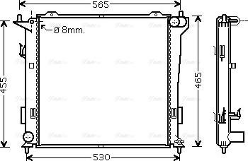 Ava Quality Cooling HY 2181 - Радіатор, охолодження двигуна avtolavka.club