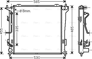 Ava Quality Cooling HY 2182 - Радіатор, охолодження двигуна avtolavka.club