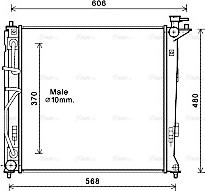 Ava Quality Cooling HY2282 - Радіатор, охолодження двигуна avtolavka.club