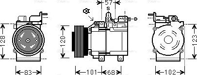 Ava Quality Cooling HYAK123 - Компресор, кондиціонер avtolavka.club