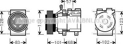 Ava Quality Cooling HYAK324 - Компресор, кондиціонер avtolavka.club