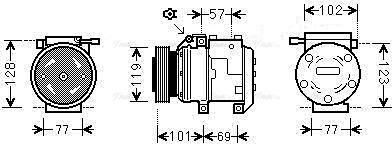 Ava Quality Cooling HYAK222 - Компресор, кондиціонер avtolavka.club