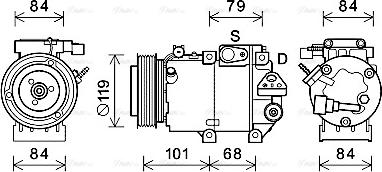 Ava Quality Cooling HYK422 - Компресор, кондиціонер avtolavka.club