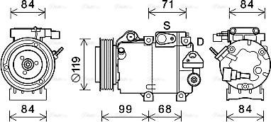 Ava Quality Cooling HYK365 - Компресор, кондиціонер avtolavka.club