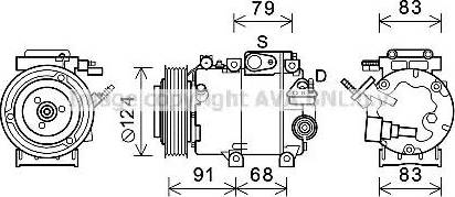 Ava Quality Cooling HYK383 - Компресор, кондиціонер avtolavka.club