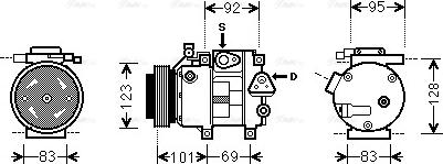 Ava Quality Cooling HY K214 - Компресор, кондиціонер avtolavka.club